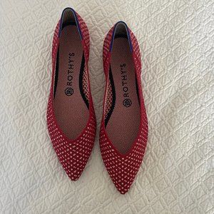 Rothy’s Red Apple Honeycomb Point RETIRED Size 10 NEW